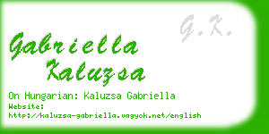 gabriella kaluzsa business card